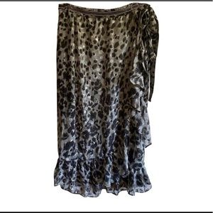 Religion Plus Wrap Maxi Skirt In Leopard